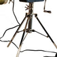 36" Black And Silver Tripod Floor Lamp With Metal Novelty Shade