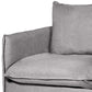 42" Gray and Brown Linen Arm Chair