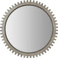 44" Silver Abstract Wood Framed Accent Mirror