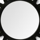 26" Black Cog Round Metal Frame Wall Mirror