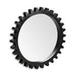 37" Round Black Metal Frame Wall Mirror