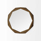 32" Brown Solid Wood Octagon Framed