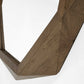32" Brown Solid Wood Octagon Framed