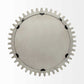 35" Brown Abstract Wood Framed Accent Mirror