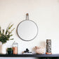 26" Black Wood Mirror