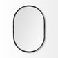 36" Black Oval Metal Framed Accent Mirror