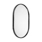 36" Black Oval Metal Framed Accent Mirror