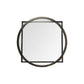 46" Black Abstract Metal Framed Accent Mirror