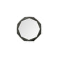 32" Octagon Black Wood Frame Wall Mirror