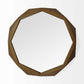 41" Brown Solid Wood Octagon Framed Accent Mirror