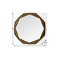 41" Brown Solid Wood Octagon Framed Accent Mirror
