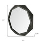 41" Octagon Black Wood Frame Wall Mirror