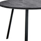 47" Gray And Black Rounded Metal Three Leg Base Dining Table