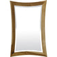 35" Brown Abstract Wood Framed Bathroom Vanity Mirror