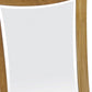 35" Brown Abstract Wood Framed Bathroom Vanity Mirror