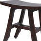 18" Dark Brown Teak Rectangular Shower Bench