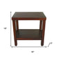 Compact Rectangular Teak Shower Or Outdoor Bench With Shelf In Brown Finish