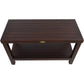 Rectangular Teak Shower Stool Or Bench With Shelf In Brown Finish