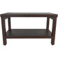 Rectangular Teak Shower Stool Or Bench With Shelf In Brown Finish