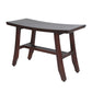 24" Dark Brown Solid Teak Wood Shower Bench
