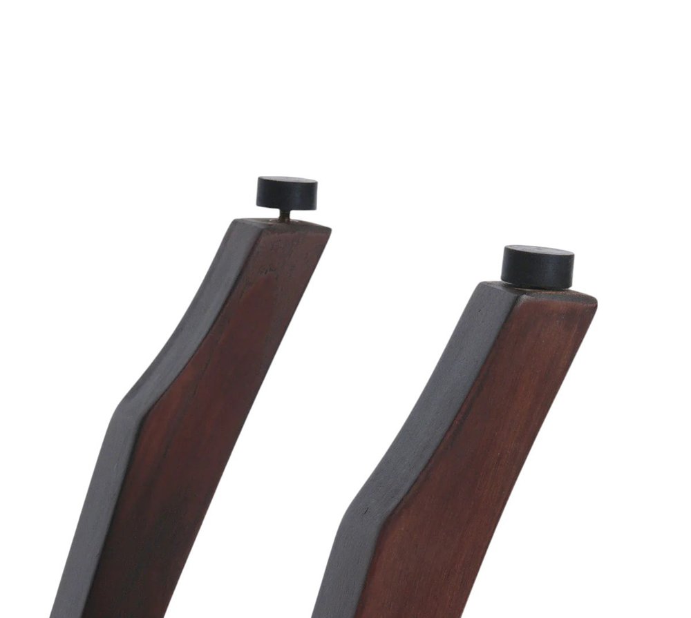 24" Dark Brown Solid Teak Wood Shower Bench