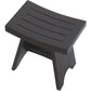 18" Dark Brown Teak Rectangular Shower Bench