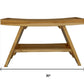 Rectangular Teak Shower Stool Or Bench With Shelf In Natural Finish