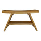 Rectangular Teak Shower Stool Or Bench With Shelf In Natural Finish