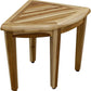 23" Natural Teak Corner Shower Bench