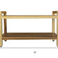 35" Natural Teak Rectangular Shower Bench With Shelf