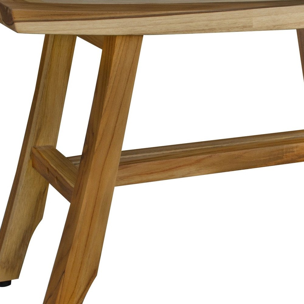 28" Natural Teak Rectangular Shower Bench