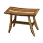 24" Brown Teak Rectangular Shower Bench