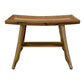 24" Brown Teak Rectangular Shower Bench