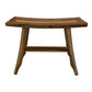 24" Brown Teak Rectangular Shower Bench