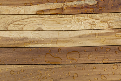 24" Brown Teak Rectangular Shower Bench