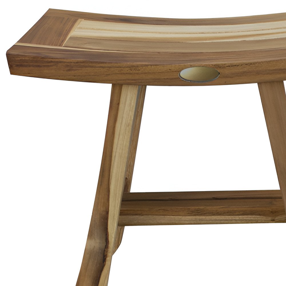 18" Natural Teak Rectangular Shower Bench