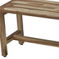 34" Natural Teak Rectangular Shower Bench With Shelf