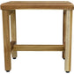Compact Rectangular Teak Shower Or Outdoor Bench In Natural Finish