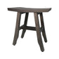 18" Antiqued Gray Teak Rectangular Shower Bench