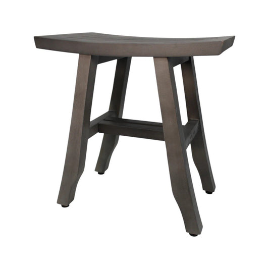 18" Antiqued Gray Teak Rectangular Shower Bench