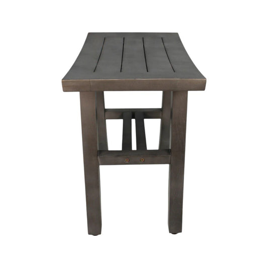 18" Antiqued Gray Teak Rectangular Shower Bench