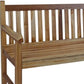 26" Natural Teak Solid Wood Garden Bench