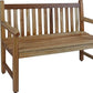 26" Natural Teak Solid Wood Garden Bench