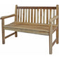 26" Natural Teak Solid Wood Garden Bench