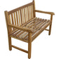 26" Natural Teak Solid Wood Garden Bench