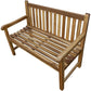 26" Natural Teak Solid Wood Garden Bench