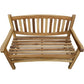 26" Natural Teak Solid Wood Garden Bench