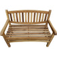 26" Natural Teak Solid Wood Garden Bench