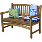26" Natural Teak Solid Wood Garden Bench