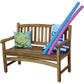 26" Natural Teak Solid Wood Garden Bench